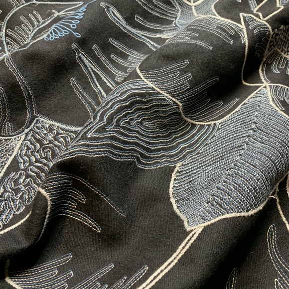 TIBI Floral Wool Embroidered Strapless Dress SZ.8 - Picture 5 of 6